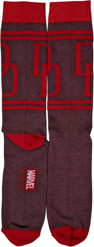 Miniatura 5 de HYP Socks Calcetines altos Marvel Daredevil Double D Symbol, negro, talla única, Negro
