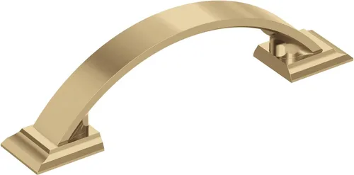 Amerock | Tirador de gabinete | Bronce champán | Tirador de cajón de centro a centro de 3 pulgadas (2.992 in) | Candler | Herrajes de cocina y baño