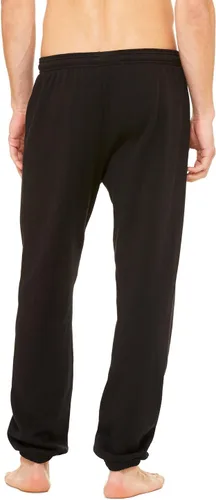 Miniatura 5 de Bella + Canvas - Pantalón largo de forro polar para hombre, color negro