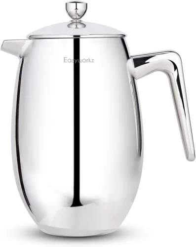 Miniatura 8 de Easyworkz Nando French Press - Cafetera térmica con aislamiento de doble pared de 12 onzas, cafetera de acero inoxidable 304