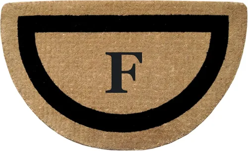Miniatura 69 de Tapete de fibra de coco natural, para puerta de entrada, rectangular, resistente, para patio, atrapador de suciedad antideslizante, decoración