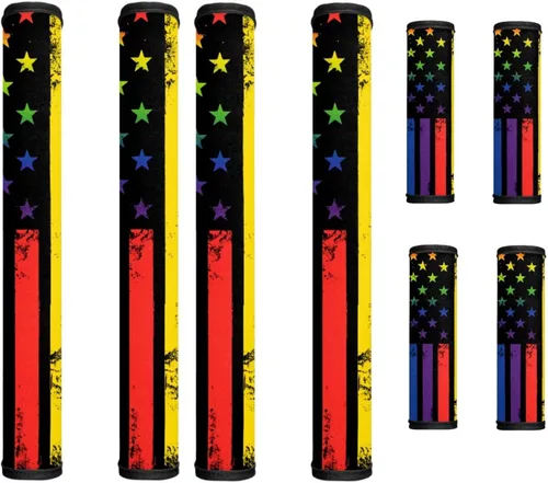 Miniatura 7 de America250 - Juego de 8 fundas antideslizantes para manijas de puerta de refrigerador, 4 de julio de 2026, protectores para nevera, horno, mantener