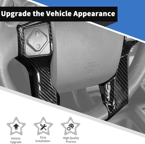 Miniatura 6 de Voodonala Funda decorativa para volante de 4Runner para Toyota Tacoma 2014-2021 Tundra Sequoia 2018-2021 Toyota 4Runner SUV 2010-2021