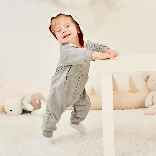 Miniatura 5 de ALLAIBB Disfraz de tiburón para bebé, mameluco de algodón con dibujos animados 3D, lindo overol con capucha para bebés, niños y niñas, 3-24 meses