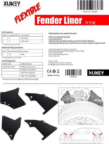 Miniatura 5 de Guardabarros Protectores contra Salpicaduras para 4Runner N210 N280 2003-2020 FJ Cruiser 2007-2014 GX460 GX470 Land Cruiser Prado J120 J150 120 150