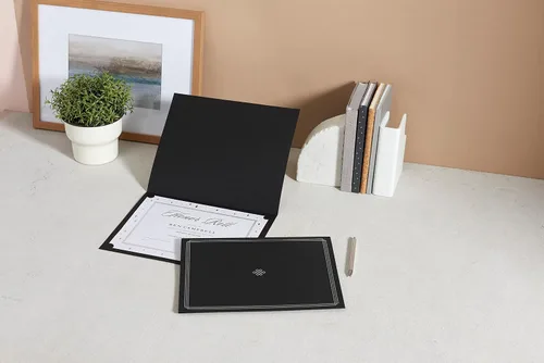 Miniatura 4 de Gartner Studios Gris con Soportes para Certificados de Lámina Plateada, Papelería Personalizada, 9.5" x 11.875", 6 Unidades Gris con plata