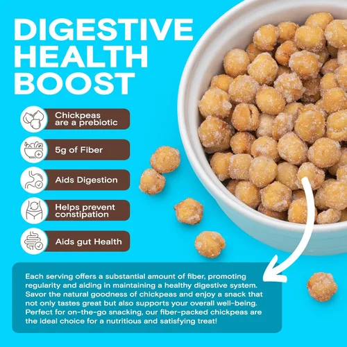 Miniatura 4 de BIENA Chickpea Snacks - Garbanzos tostados crujientes - Snacks ricos en fibra y proteína para adultos y niños - Paquete de 4, bolsas de 5 onzas