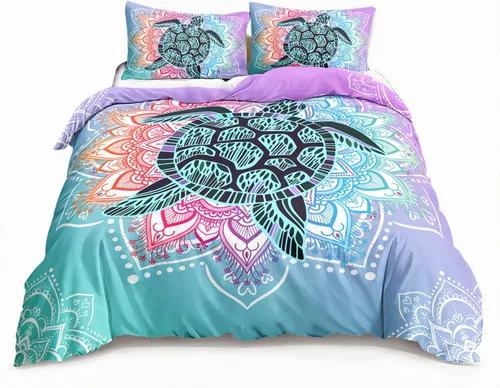 Miniatura 12 de HOSIMA Axolotl - Juego de ropa de cama Kawaii para decoración de dormitorio de niños, juego de funda de edredón de 3 piezas, 1 funda de edredón