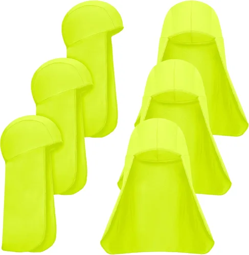 Miniatura 14 de Sintege 6 piezas de sombrero duro para protección solar con calavera, protector de cuello de secado rápido para mujeres y hombres Blanco