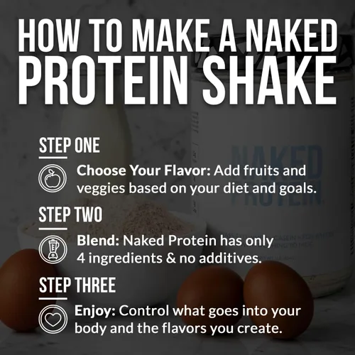 Miniatura 6 de NAKED Mezcla de Proteína en Polvo - Suero, Caseína y Proteína de Huevo, Solo 4 Ingredientes, Sin OGM, Sin Soja, Sin Gluten, Sin Edulcorantes