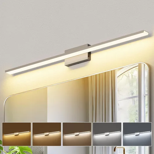 Miniatura 19 de JUSHENG Luces de Tocador Negras para Baño 5CCT Regulables Accesorios de Luces de Tocador para Baño Luz LED de Tocador Barra de Luz de Tocador 24