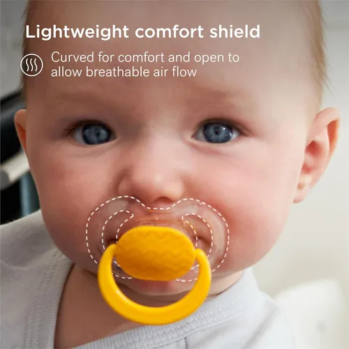 Miniatura 6 de Smilo Chupete para bebé con diseño ortodóntico para un desarrollo dental saludable, etapa 3 para bebés de 9 meses en adelante, paquete de 3 chupetes