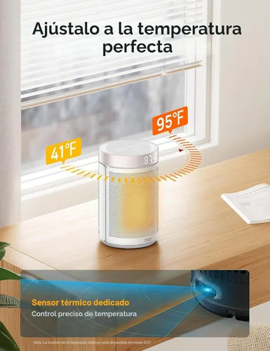 Miniatura 5 de Dreo Calentador de espacio, calentadores eléctricos portátiles para uso en interiores con termostato y control remoto, actualizado 2024, pantalla