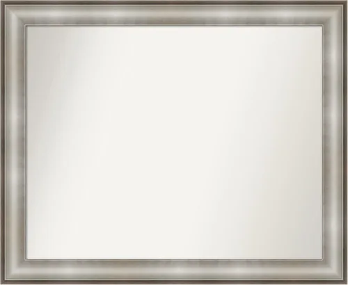 Miniatura 181 de Amanti Art Espejo de baño plateado para sobre fregadero, 28 x 47 pulgadas, espejo rectangular de plata imperial, marco de madera tradicional de gran
