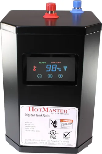 Miniatura 4 de Westbrass DT1F271-12 Develosah - Grifo dispensador de agua caliente de 9 pulgadas con sistema de tanque digital HotMaster DigiHot y filtro de agua