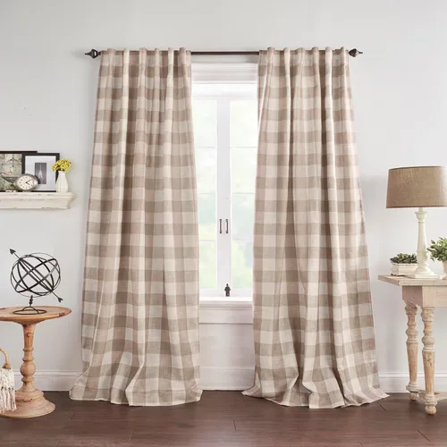 Miniatura 12 de Elrene Home Fashions Farmhouse Living Grainger Buffalo - Cortina opaca con diseño a cuadros para ventana, cortina para sala de estar y dormitorio