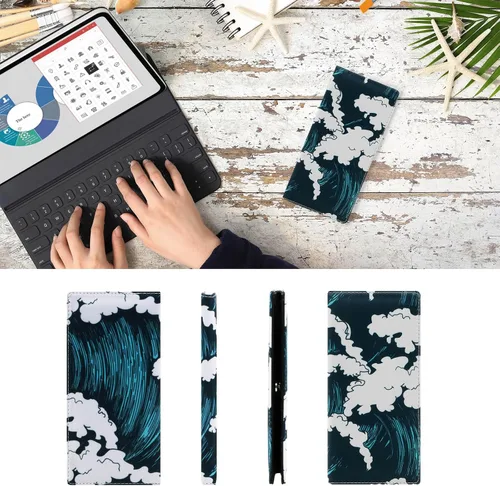 Miniatura 140 de HUA ANGEL Billetera para mujer, ultra delgada y delgada, con bloqueo RFID, tarjetero de crédito, doble embrague, carteras largas, regalo para A-ámbar
