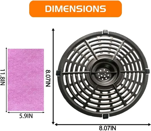 Miniatura 6 de ALJ Bandeja de repuesto para freidora de aire Chefman 3.7QT/3.6QT/3.5QT, revestimiento antiadherente de doble capa mejorado, sartén para freidora