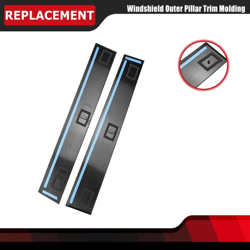 Miniatura 4 de FEXON Kit de molduras exteriores para pilar B del lado del conductor y del pasajero delantero Compatible con Dodge Grand Caravan 2008-2020 Chrysler