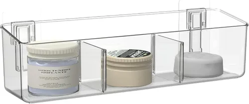 Miniatura 11 de vacane Paquete de 4 organizadores de plástico para puerta de gabinete, organizador de almacenamiento de montaje adhesivo contenedor organizador