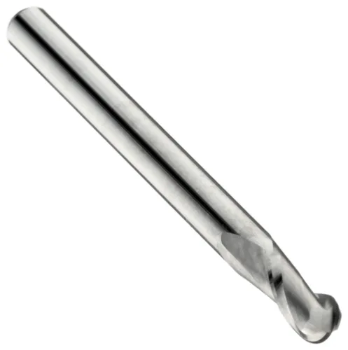17001120 Fresa de punta de bola de carburo, pulgadas, acabado sin recubrimiento (brillante), corte de desbaste y acabado, hélice de 30 grados, 2