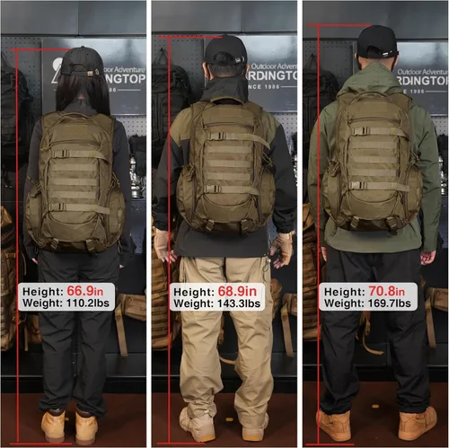 Miniatura 8 de Mardingtop - Mochilas tácticas Molle (Equipo modular de transporte de carga ligera), estilo militar, de 28 y 35 litros, para senderismo, acampar