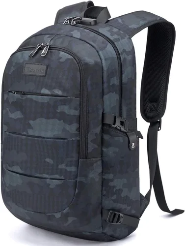 Miniatura 24 de Tzowla, mochila de viaje de negocios para computadora portátil de 15,6 a 17,3 pulgadas para mujeres, hombres y para regalar, A-Negro