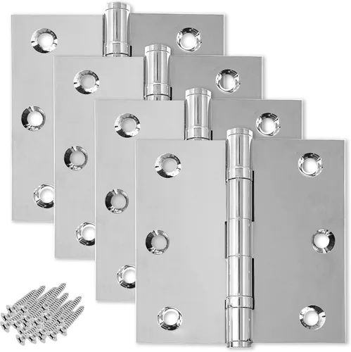 Miniatura 15 de Solid Brass Door Hinge Heavy Duty Ball Bearing 3.5 x 3.5 Inch - Set of 2 Hinges (Antique Brass)