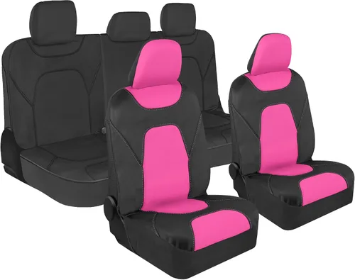 Miniatura 21 de Motor Trend AquaShield - Fundas impermeables para asiento delantero, fundas de asiento rosa para automóviles – Funda de neopreno para asientos