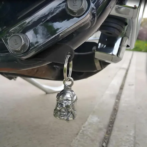 Miniatura 7 de Colgador de campana Guardian® Bell, duendecillo de la suerte para paseo en motocicleta, color negro