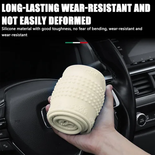 Miniatura 3 de Funda para volante Bittwee, protector de volante de silicona para coche, cubiertas antideslizantes y sin olor para volante, universal de 14-15