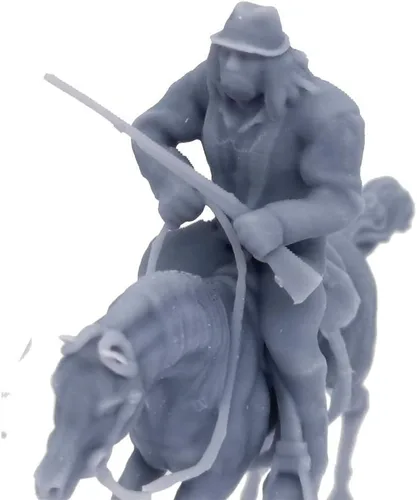 Miniatura 2 de Outland Models Scenery Miniature Western Cowboy w Horse Figura Set 1:48 O Escala