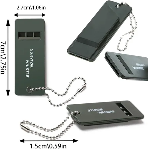 Miniatura 2 de 15 silbatos de emergencia, silbato de seguridad para exteriores, camping, senderismo, canotaje, caza, pesca, mochilero, kayak, rescate para niños