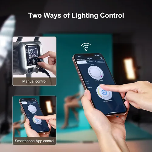 Miniatura 4 de GVM - Kit de luz de video de 150 W, iluminación continua de 2700K-7500K para fotografía con Softbox Linterna y Soporte, kit de luz de estudio
