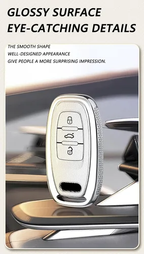 Miniatura 6 de SANRILY Funda para llave Audi 2022, Negro (a)
