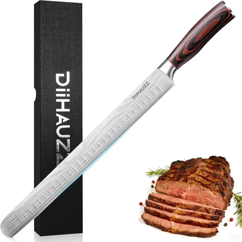 Miniatura 12 de DiiHAUZZ Cuchillo de chef de 8 pulgadas, cuchillo de cocina ultra afilado en acero inoxidable de alto carbono para chefs profesionales y caseros