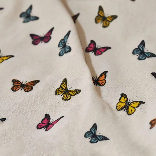 Miniatura 22 de Sheicon The Yard - Tela con estampado de mariposas de 60 pulgadas de ancho, tela decorativa para proyectos de bricolaje y fabricación de manteles