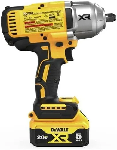 Miniatura 5 de DEWALT 20V MAX XR Llave de impacto de alto par de 1/2 pulgada con kit de yunque de anillo de retención (DCF900P2)