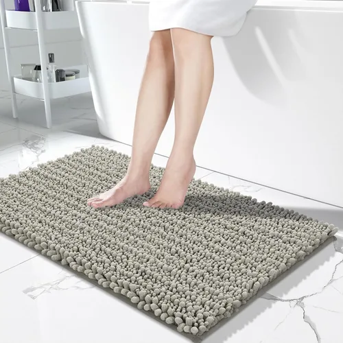 Miniatura 133 de Yimobra Alfombras de Baño Antideslizantes Lavables - Alfombra de Baño de Chenilla Ultra Suave Absorbente, Alfombra Peluda de Secado Rápido para Negro