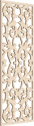 Miniatura 34 de Meadville Paneles decorativos de pared de madera con calado, 9 3/8 pulgadas de ancho x 24 3/8 pulgadas de alto x 1/4 de alto, aliso