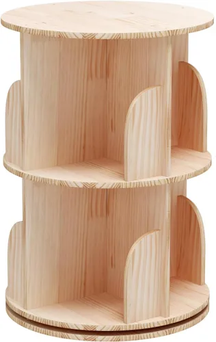 Bear Qiaqia - Estantería giratoria de 2 niveles, estante de exhibición de 360 grados, organizador de estante de pie para niños y adultos, estante