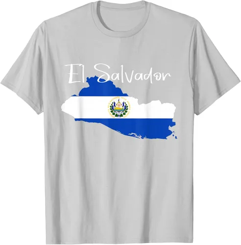 Miniatura 66 de Camiseta con la bandera de El Salvador, mapa de El Salvador, camiseta de Salvador para mujer