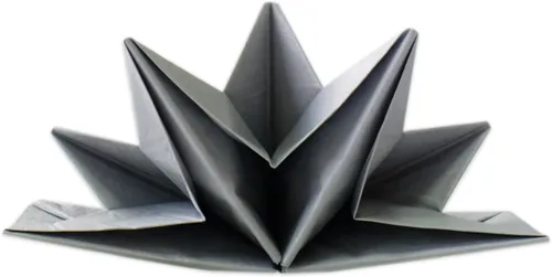 Miniatura 8 de Servilletas de cena de origami en forma de estrella en color negro (desechables), paquete de 12, 23 x 15 pulgadas, papel de 3 capas, nombre