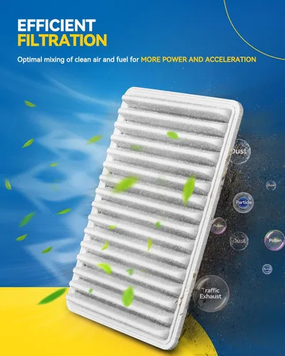 Miniatura 5 de PHILTOP Filtro de aire de motor CA10190 de repuesto para modelos Toyota, Pontiac y Scion - Corolla 2009-2019, Matrix 2009-2014, Yaris 2006-2018