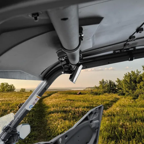 Miniatura 6 de SAUTVS Espejo retrovisor para Can-Am Commander Defender Trail, espejo central convexo ajustable para accesorios Can am Commander Defender Maverick