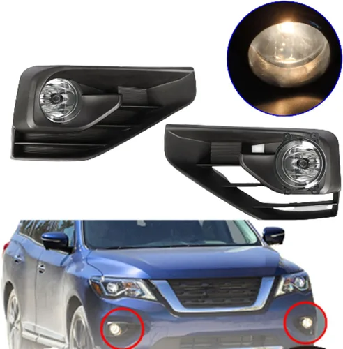 Miniatura 2 de WFLNHB Juego de luces antiniebla de repuesto para Nissan Pathfinder 2017-2019, kit de luces antiniebla de conducción con interruptor de cableado