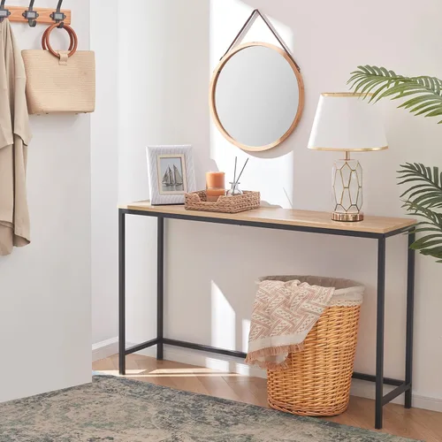Miniatura 3 de Lifewit Mesa de consola de 39.4 pulgadas, mesa de sofá estrecha con marco de metal para sala de estar, mesa de entrada industrial para pasillo