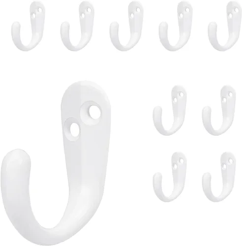 Miniatura 8 de NearMoon Ganchos para colgar en la pared, ganchos de metal resistente para bata de una sola punta, ganchos de pared inoxidables para toallas, Negro
