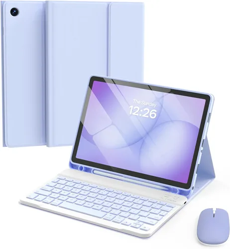 Miniatura 10 de Funda para Samsung Galaxy Tab A9/A11 Plus con teclado, para A9+ 2023/A11+ 2025 11 pulgadas, funda para tableta con teclado inalámbrico desmontable