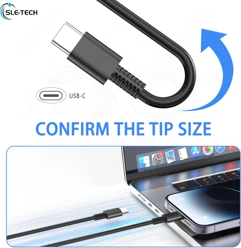 Miniatura 4 de SLE-TECH Adaptador de CA USB C de 65 W compatible con Lenovo Thinkpad/Yoga/Chromebook, T480 T480S C930 C940 100e 300e 500e ADLX65YLC3D 4X20M26268